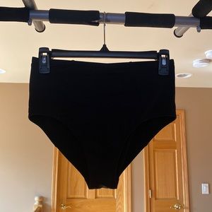 Black Nike high rise swim bottoms